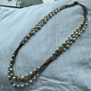 J. Crew Layered Pearl Necklace